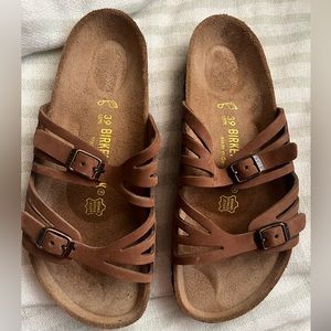 Birkenstock Granada Leather Sandals in size 39 (8)